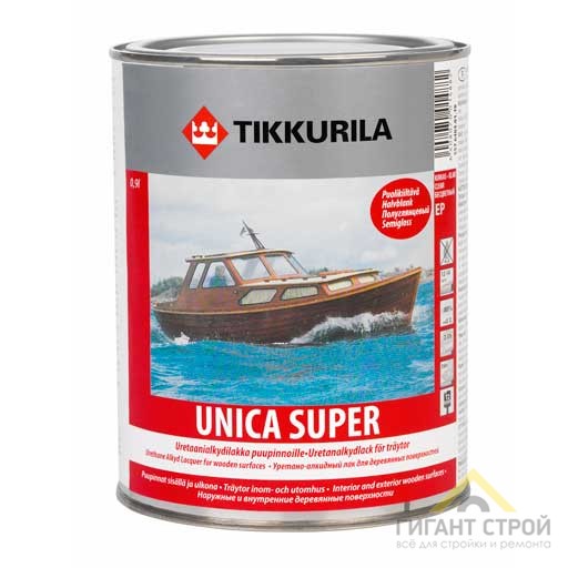 Лак яхтный UNICA Super 60 п/глянц. 2,7л Tikkurila