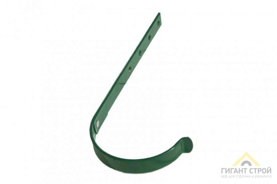 Держатель желоба круг D125*320 (зеленый мох) (длинные) толщ.металла 4мм RAL6005