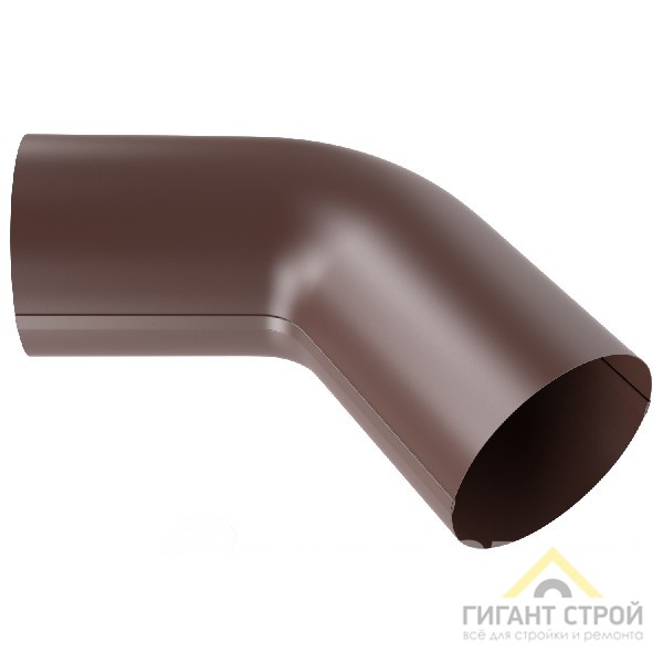 Колено трубы D100 (шоколад коричневый) толщ. металла 0.6мм RAL 8017