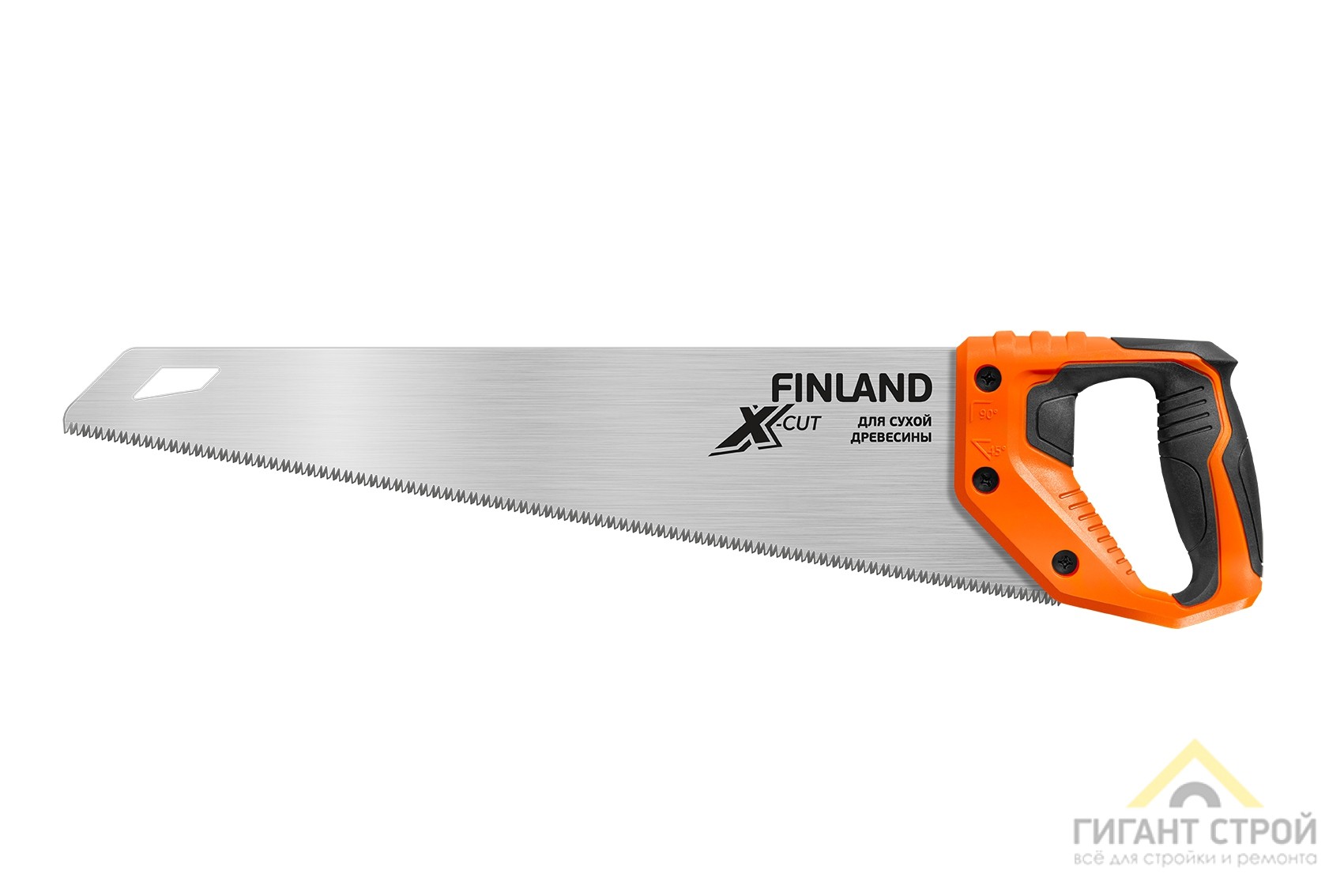Ножовка по дереву "Finland" 450 мм каленый зуб 3D, шаг 3,5мм / 1951