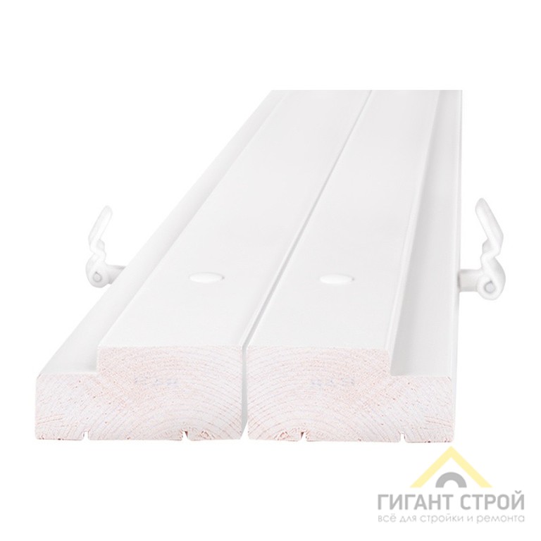 Олови Дверная коробка комплект 2 петли М7 (668*2076) 30*74мм ламинир. белая с притвором ОЛОВИ. 1